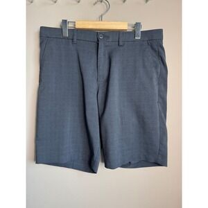 Haggar Cool 18 Shorts Mens Grey 34 Flat Front Performance Golf Casual Golfcore